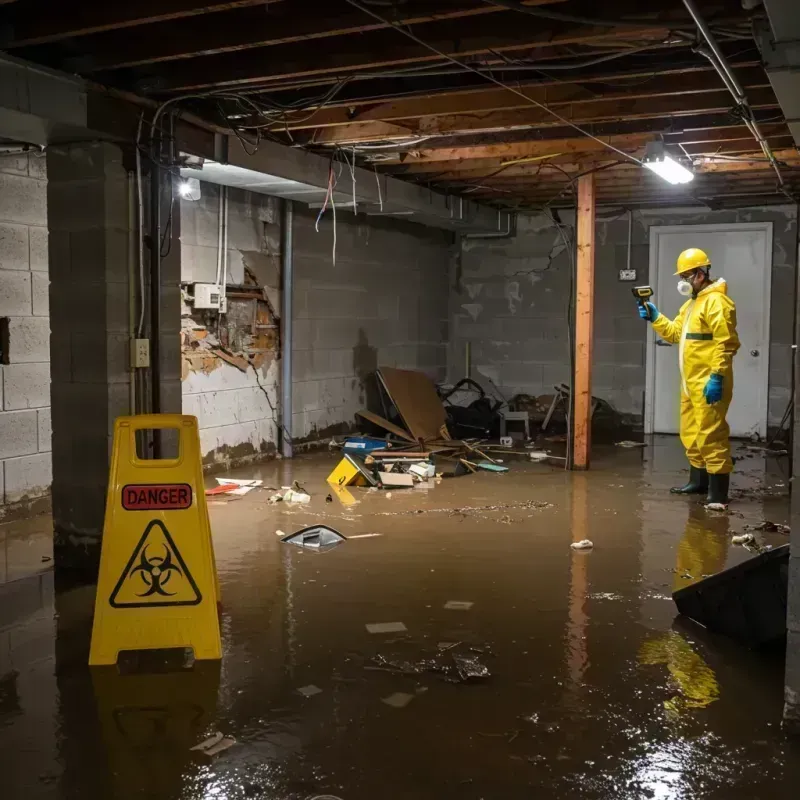 Flooded Basement Electrical Hazard in Franklin County, KY Property