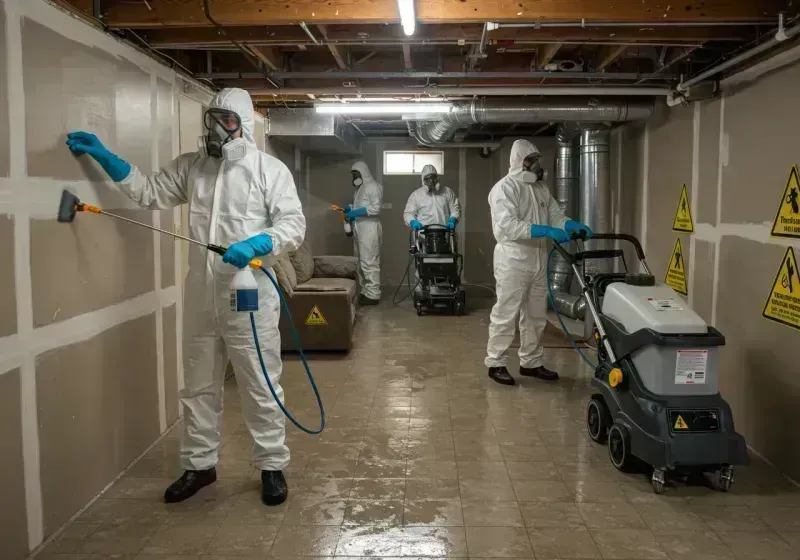 Basement Moisture Removal and Structural Drying process in Franklin County, KY